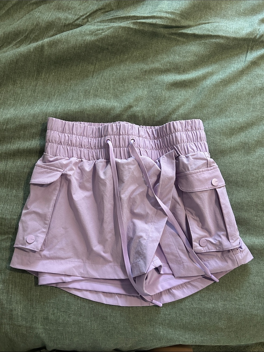 PopFlex Lilac Cargo Drawstring Women's Shorts